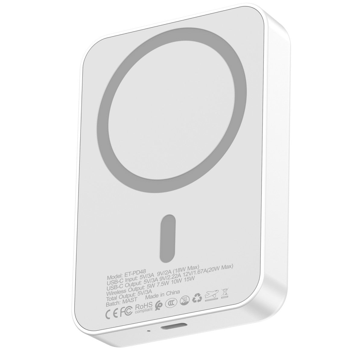 Earldom PD48 10.000 mAh 15W Kablosuz Şarj ve 20W Type-C Çıkışlı PD Hızlı Şarj Powerbank